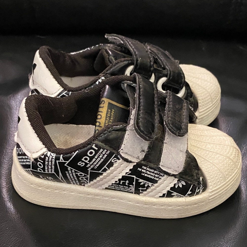 Stylish Kids' Black and White Sneakers